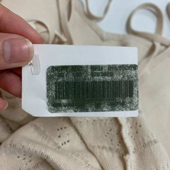 Dorothee Bis Silk Blend Tank Top Womens XL Extra Large Open Stitch Scalloped Hem - Picture 13 of 16